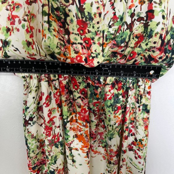 Caramela Women's Small Floral Print Maxi Spaghetti Strap Dress - Picture 7 of 10